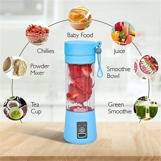Mini Juicer Blender –Rechargeable Portable 6 Blades, 380ml Outdoor Juicing Cup