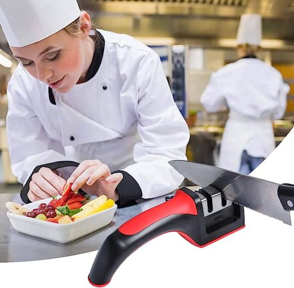 Knife Sharpener 3-in-1 – Fast, Safe & Easy Sharpening for All Knives