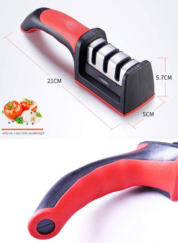 Knife Sharpener 3-in-1 – Fast, Safe & Easy Sharpening for All Knives