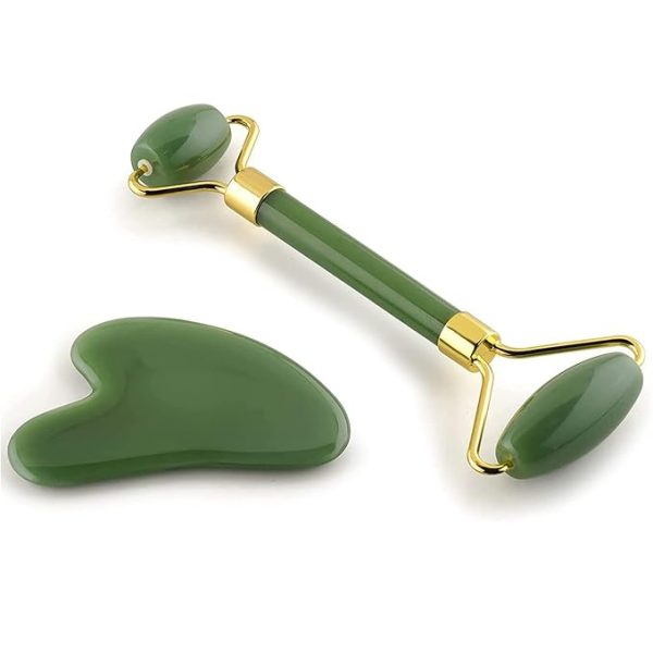 Combo Pack 3-in-1 Marble Jade Roller & Ice Roller | Facial Massage Derma Roller Set for Glowing Skin