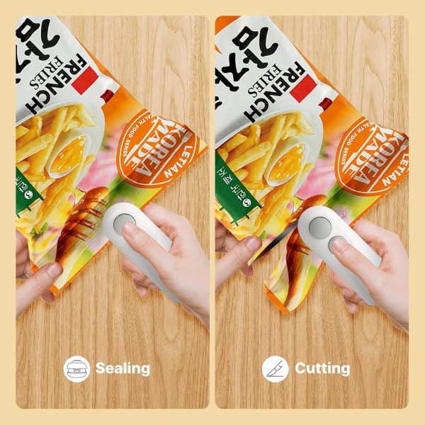 Mini Heat Sealing Machine 2 In 1 Cutting And Sealer Usb Rechargeable