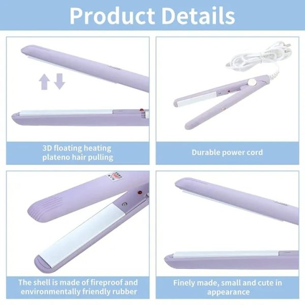 Mini Hair Straightener – Lightweight & Portable Travel Styling Tool | High/low Speed Settings.