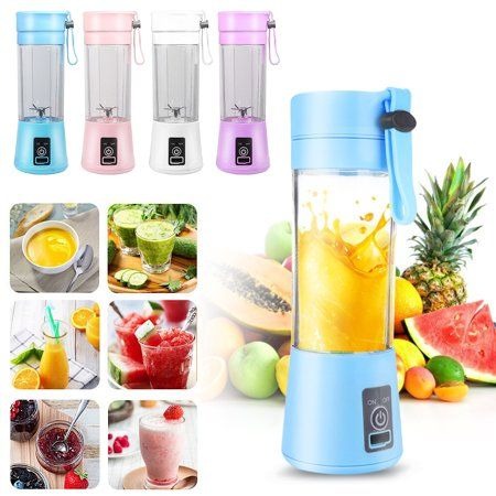 Mini Juicer Blender –Rechargeable Portable 6 Blades, 380ml Outdoor Juicing Cup