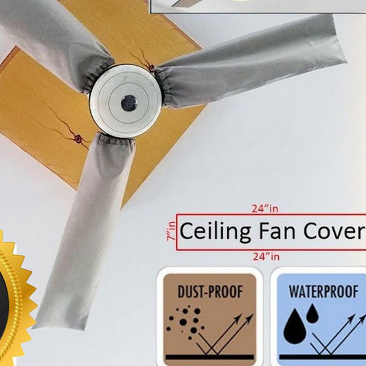 Universal Ceiling Fan Blade & Motor Cover Set – Dustproof, Washable Fabric Protection for Home & Office Fans
