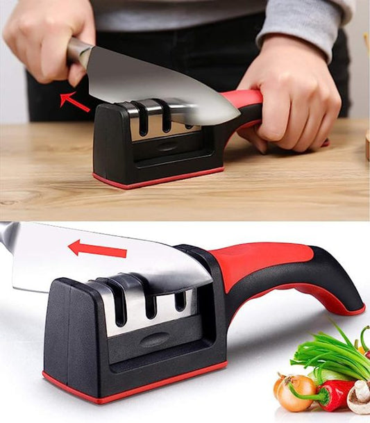 Knife Sharpener 3-in-1 – Fast, Safe & Easy Sharpening for All Knives