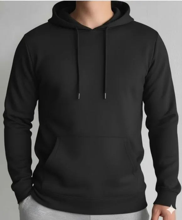 1 Pc Men's Fleece Plain Hoodie
